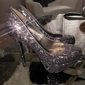 Bakers Sequin High Heels